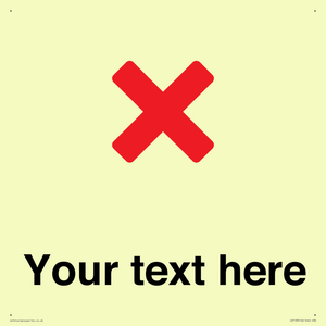 Custom plain background, red cross sign